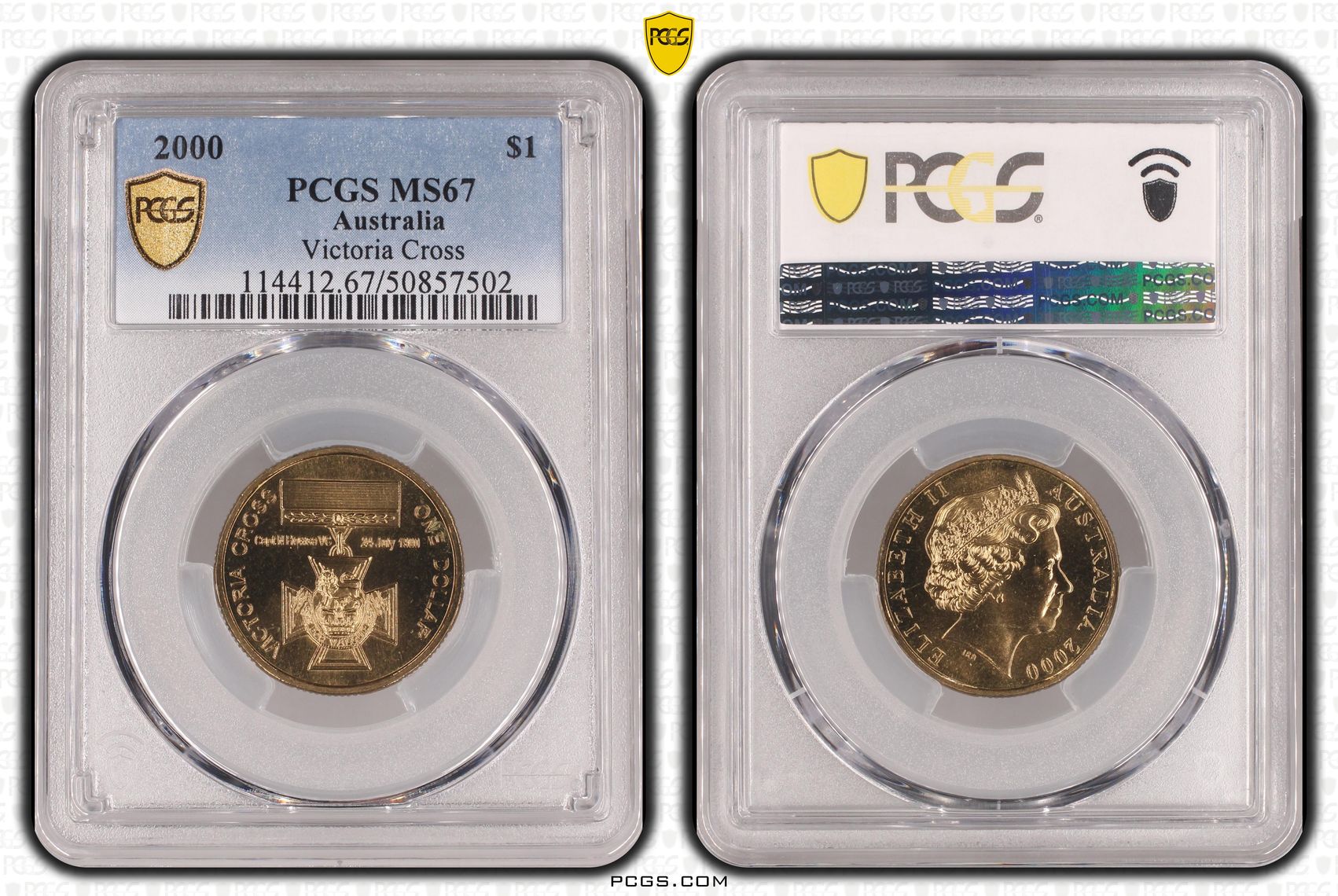 210 · Victoria Cross, One Dollar, 2000, PCGS MS67