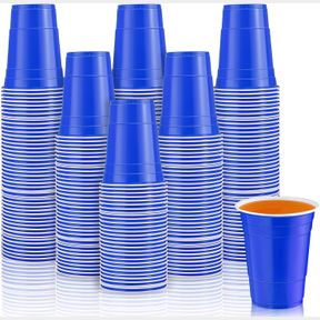 100 PACK 16 OUNCE PLASTIC CUPS HEAVY DUTY DRINKING CUPS DISPOSABLE CUPS PARTY CUPS WATER CUPS FOR DRINKS SODA PUNCH BARBECUES PICN