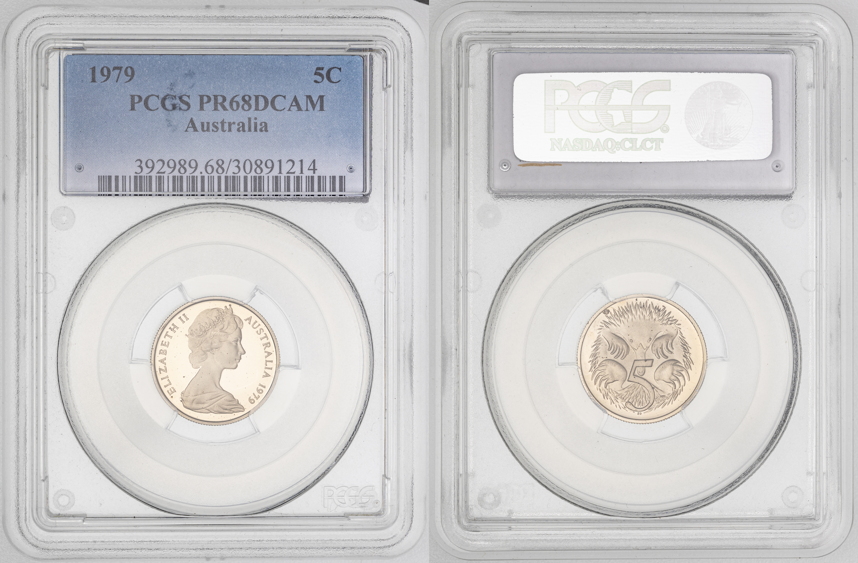 Elizabeth II, , Five Cent, 1979, PCGS PR68DCAM