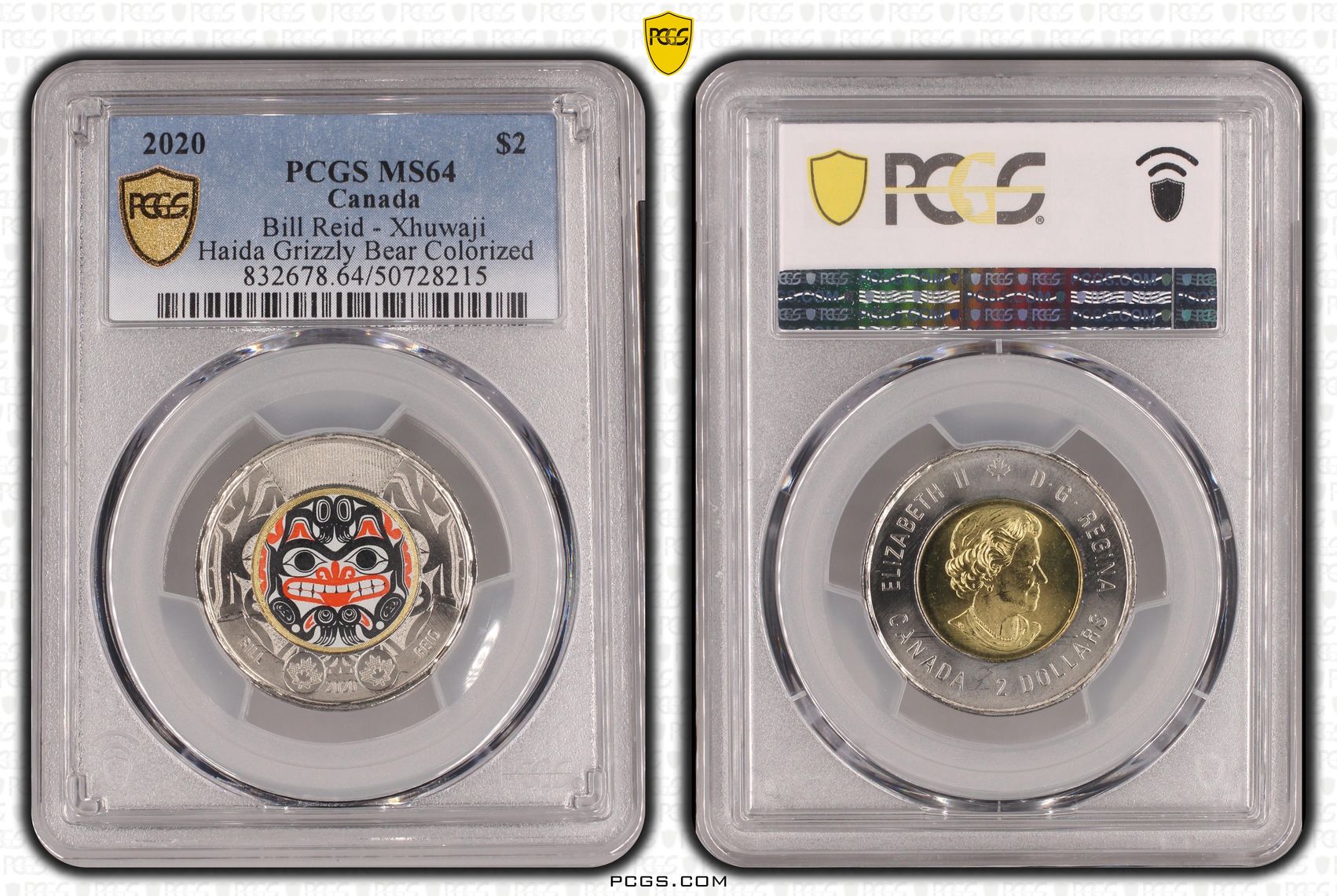 Canada, Bill Reid - Xhuwaji, Two Dollar, 2020, PCGS MS64