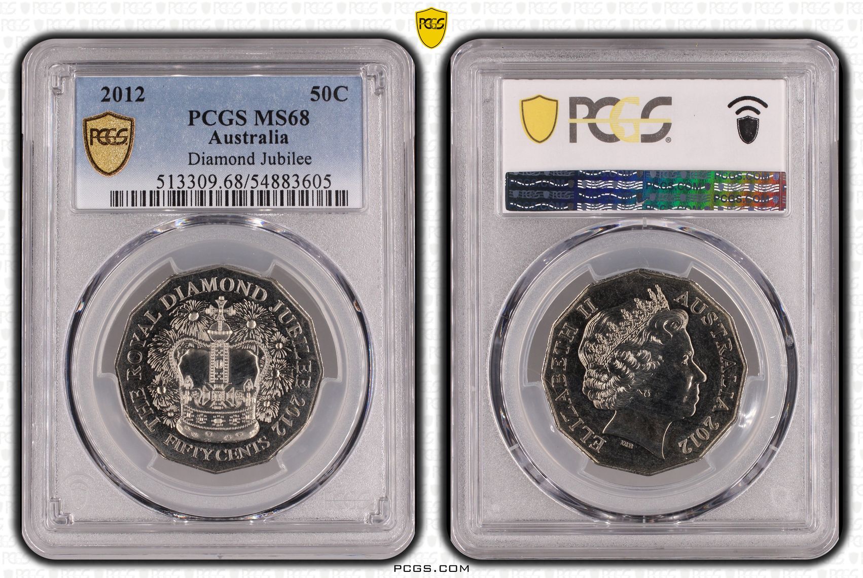 Diamond Jubilee, Fifty Cent, 2012, PCGS MS68