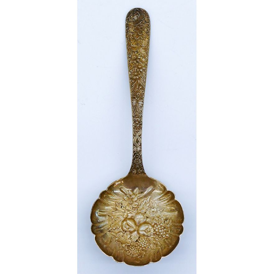 Kirk & Son "Repousse" Sterling Serving Spoon 121 Grams TW
