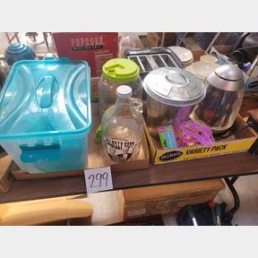 Fish Lamp, Plastic Containers and Cookie Cutters