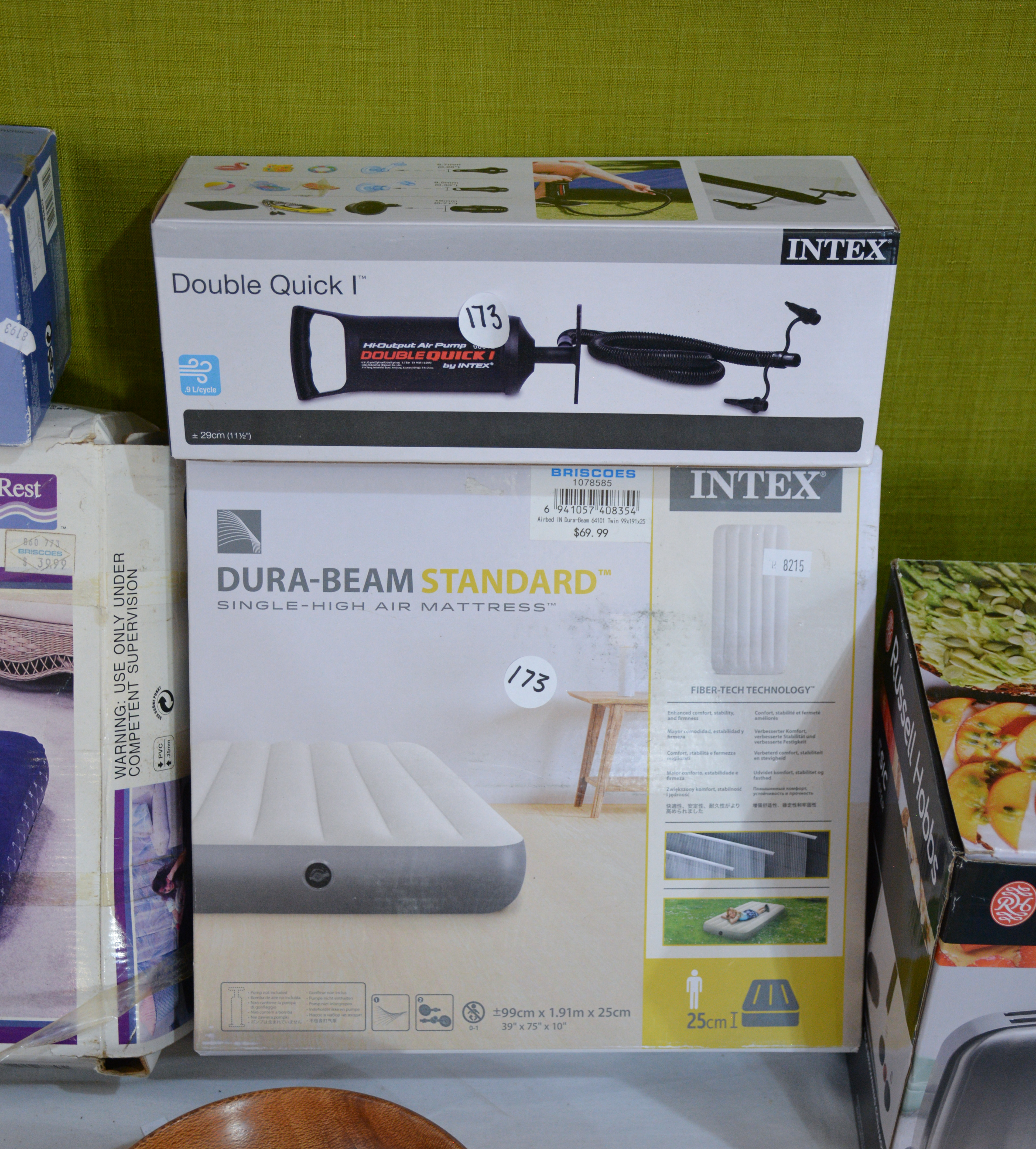 Single High Air Mattress and Pump — sold at auction in New Zealand for $25