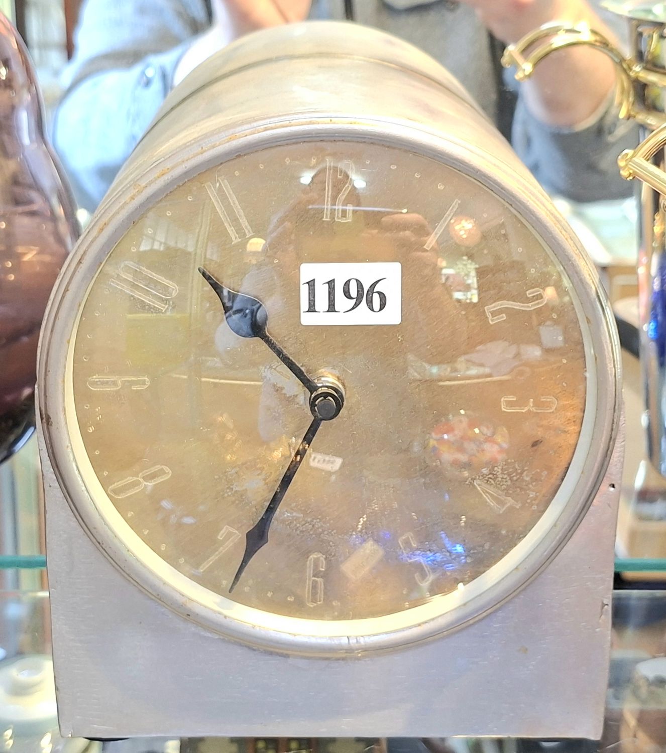 Steel Framed Art Deco Style Clock