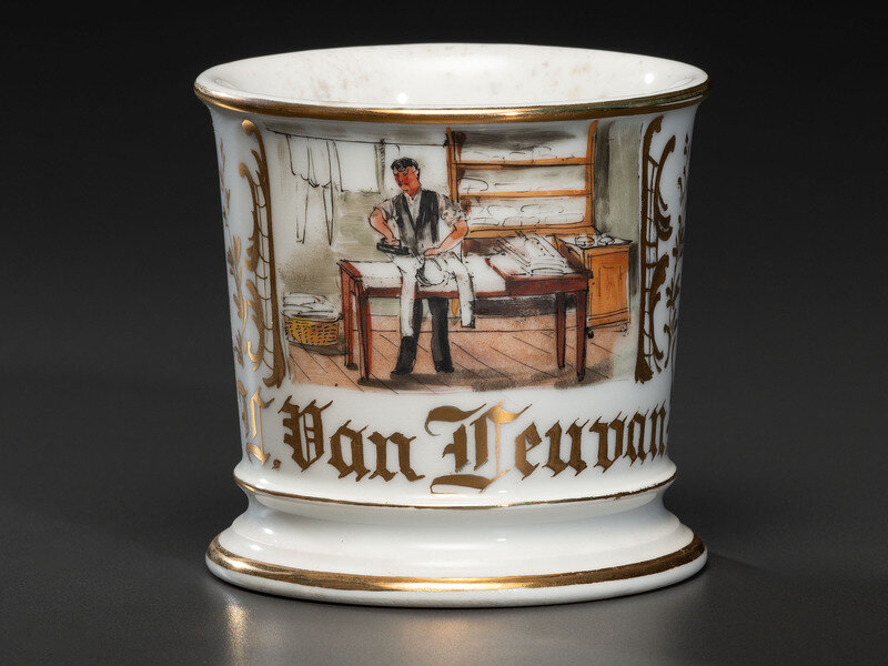 A Launderer's Porcelain Occupational Shaving Mug