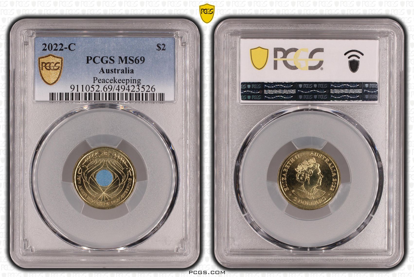 Peacekeeping Colorized , Two Dollar, 2022-C, PCGS MS69