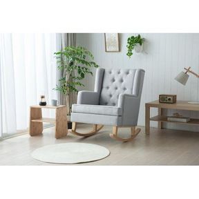 George Mason Baby Convertible Tufted Waterproof Rocking Chair|INCOMPLETE-LEGS MISSING