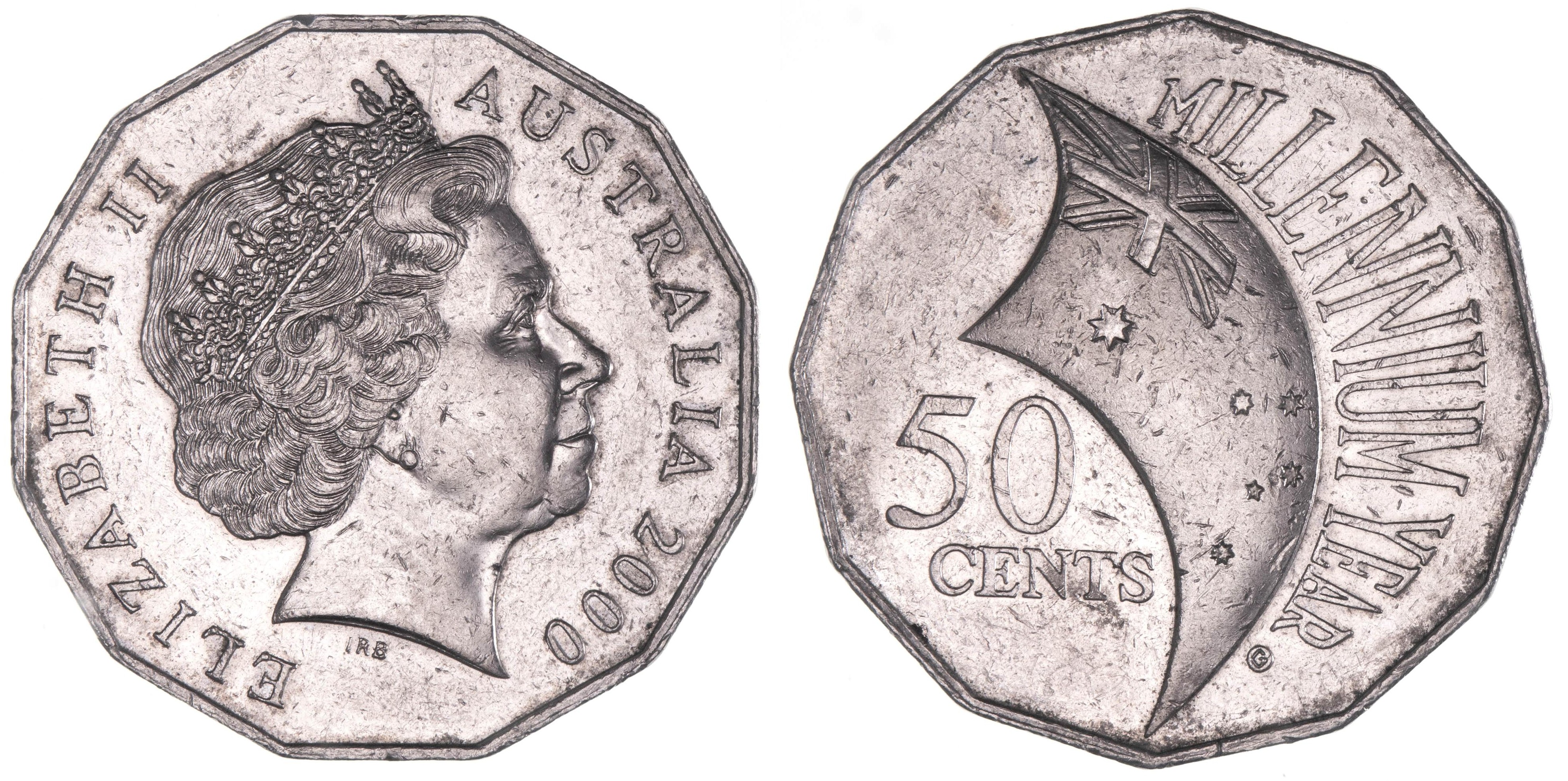 Elizabeth II, Fifty Cents, 2000, aEF