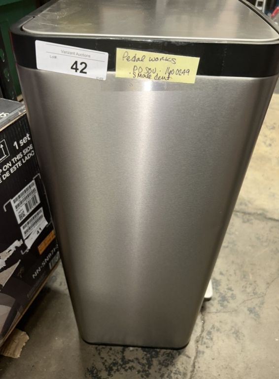Kohler Stainless Steel 47Liter Step Trash Bin Vanzant Auctions