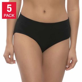FELINA LADIES’ COTTON STRETCH HIPSTER, 5-PACK – SZ SM