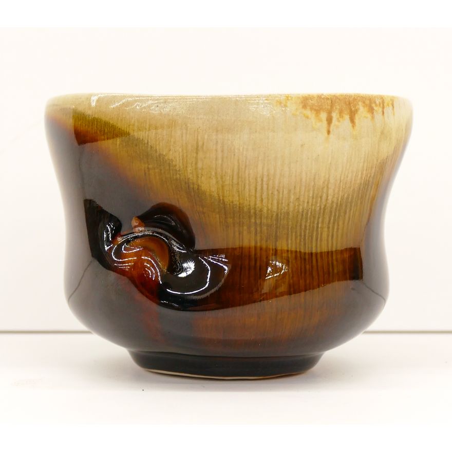 Chris Gustin Tenmoku Glazed Porcelain Tea Bowl 3.5''x5''