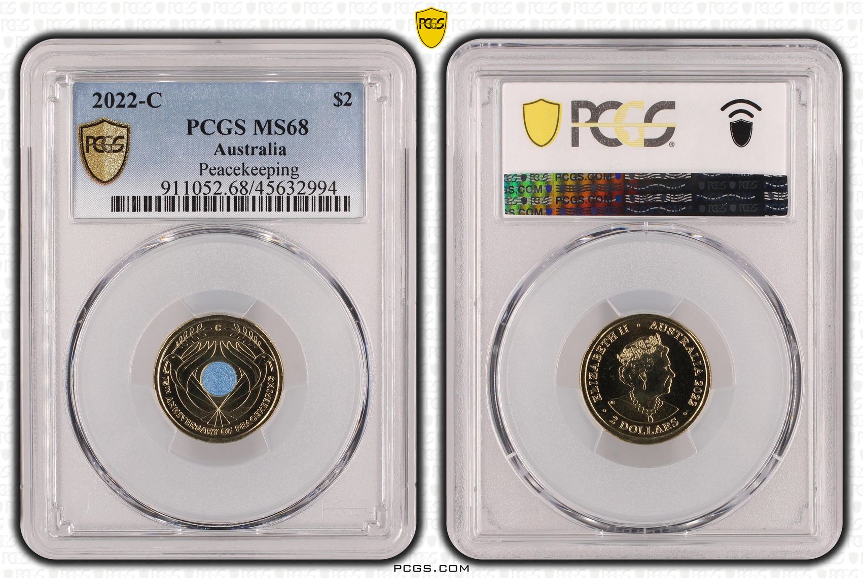 Peacekeeping Colorized , Two Dollar, 2022-C, PCGS MS68