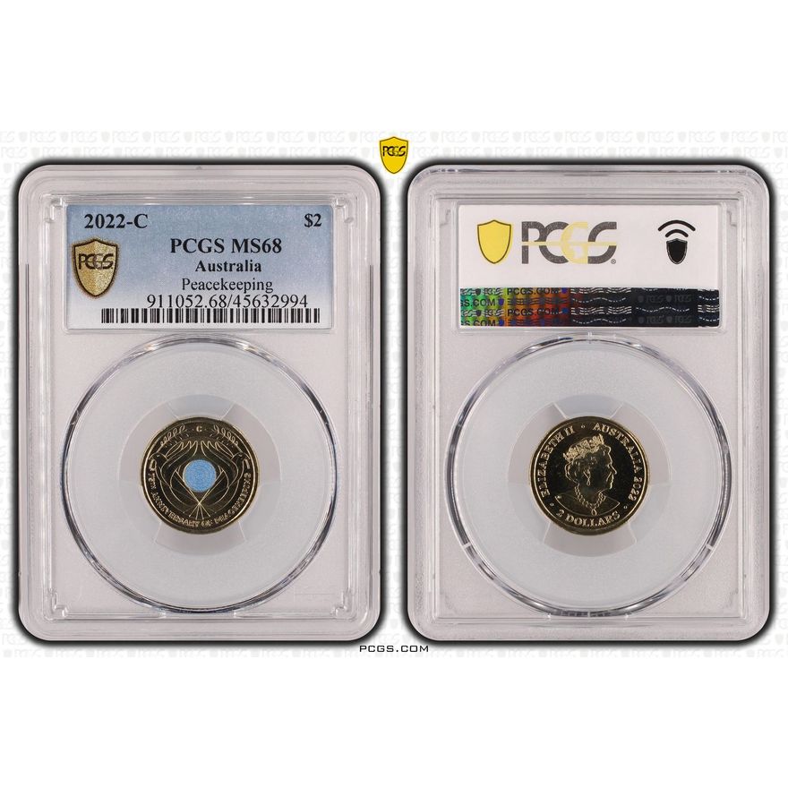 Peacekeeping Colorized , Two Dollar, 2022-C, PCGS MS68