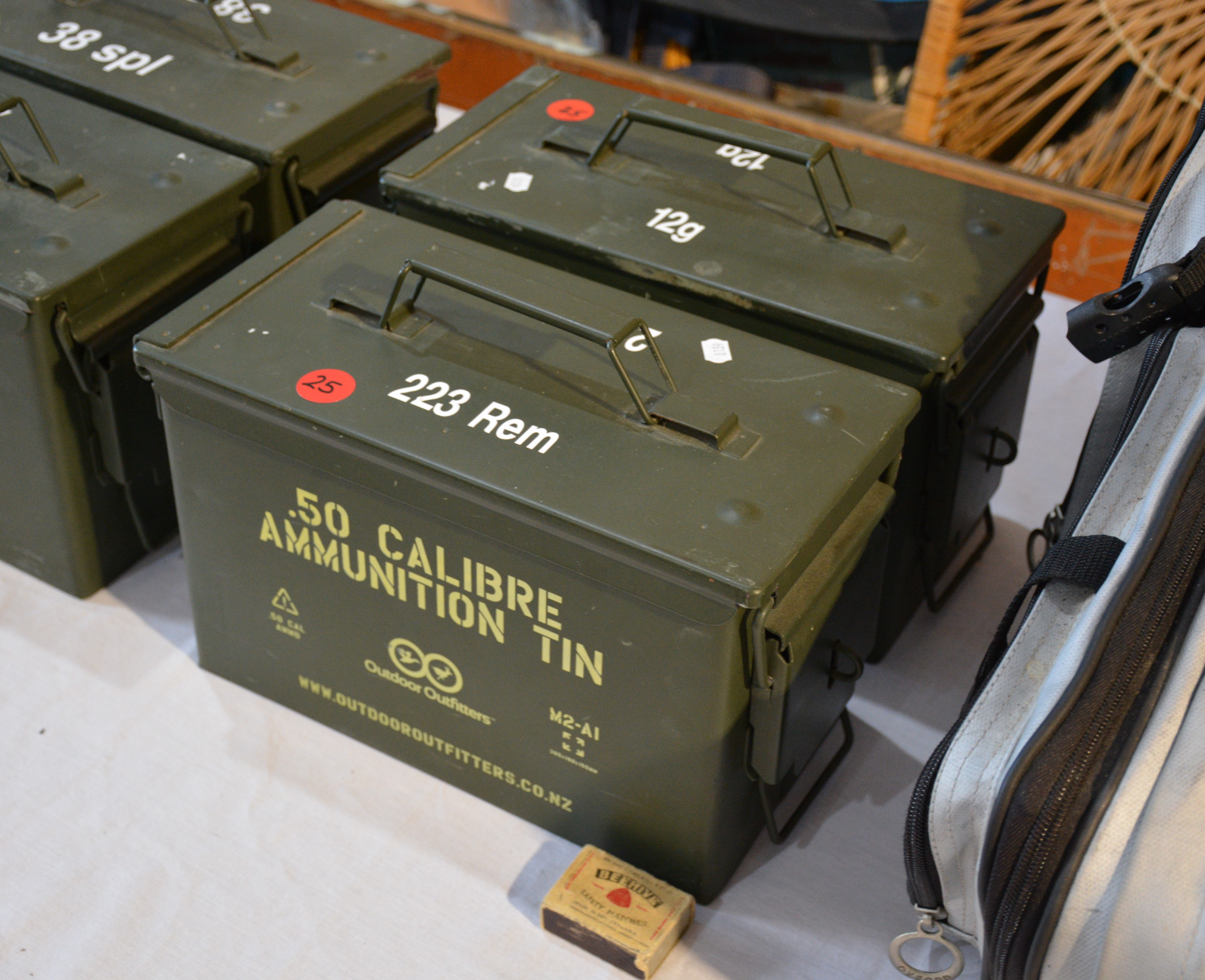 Ammo Boxes x 2 — sold at auction in New Zealand for $75