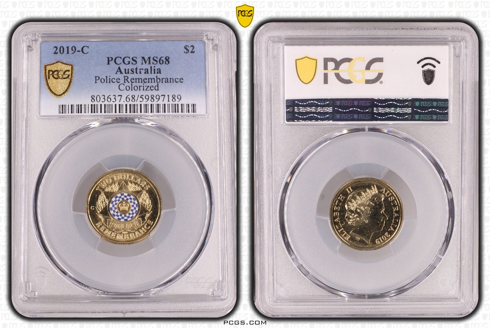 Police Remembrance Colorized, Two Dollar, 2019-C, PCGS MS68