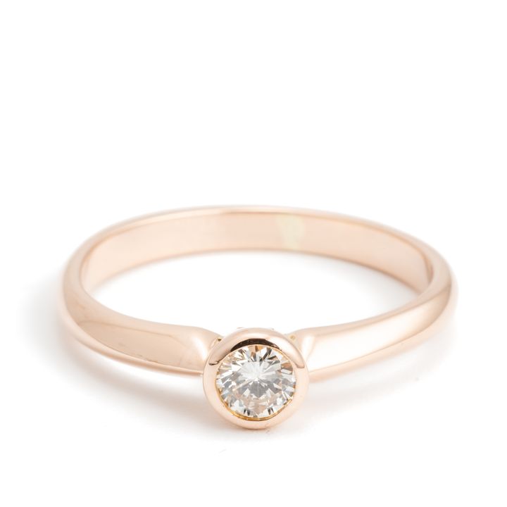 0.18 Carat Diamond Solitaire 18ct Gold Ring