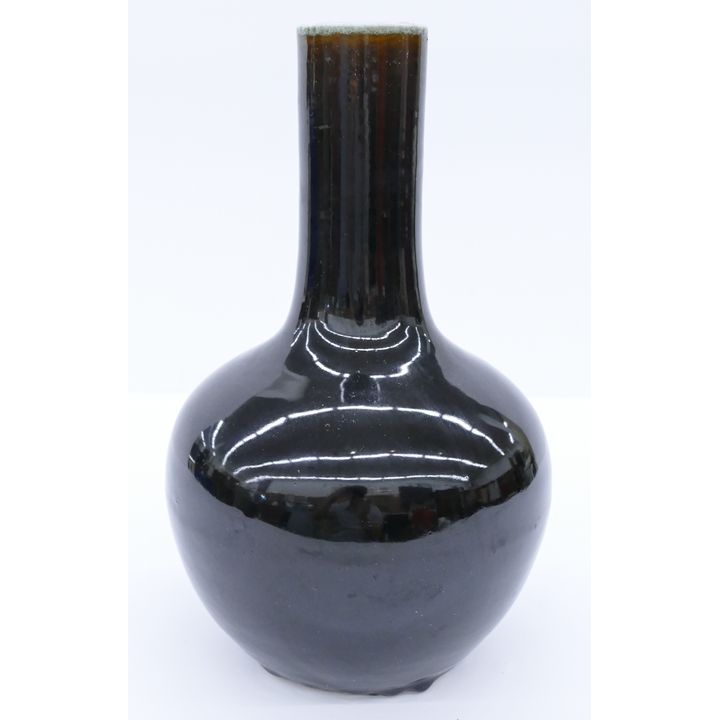 Chinese Qing Mirror Black Monochrome Bottle Vase