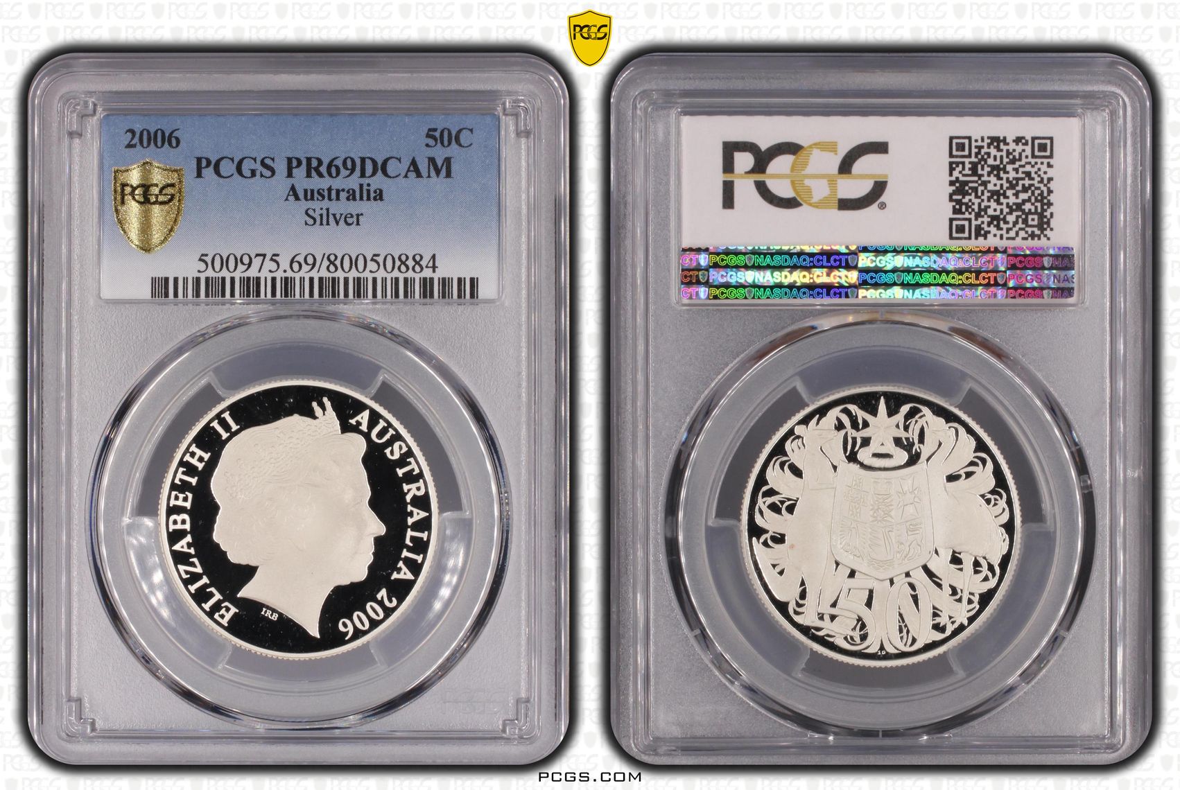 2006 Australia Fifty Cent, 50c Silver Silver PCGS - PR69DCAM -884