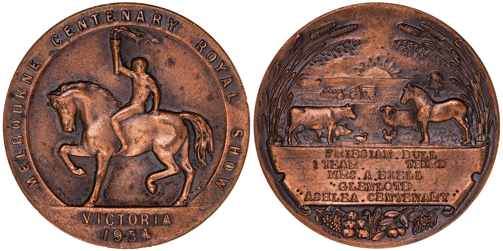 Melbourne Centenary Royal Show, 1934, UNC