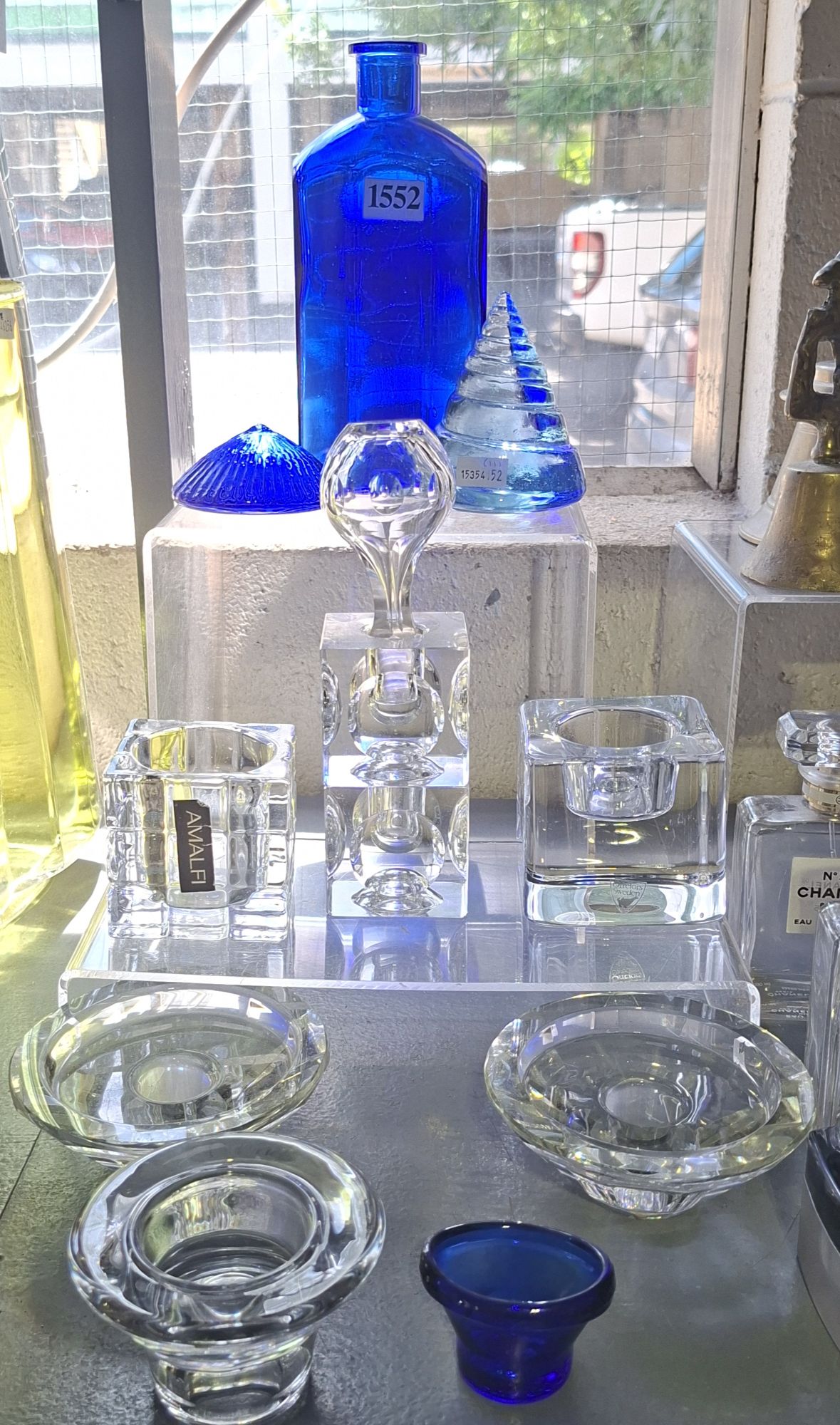 Art Glass, Crystal And Bristol Blue