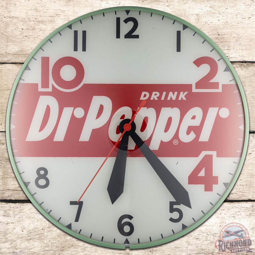 Drink Dr. Pepper "10 2 4" Lighted Advertising Clock