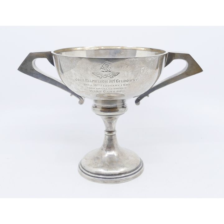 English Sterling Silver Presentation Loving Cup