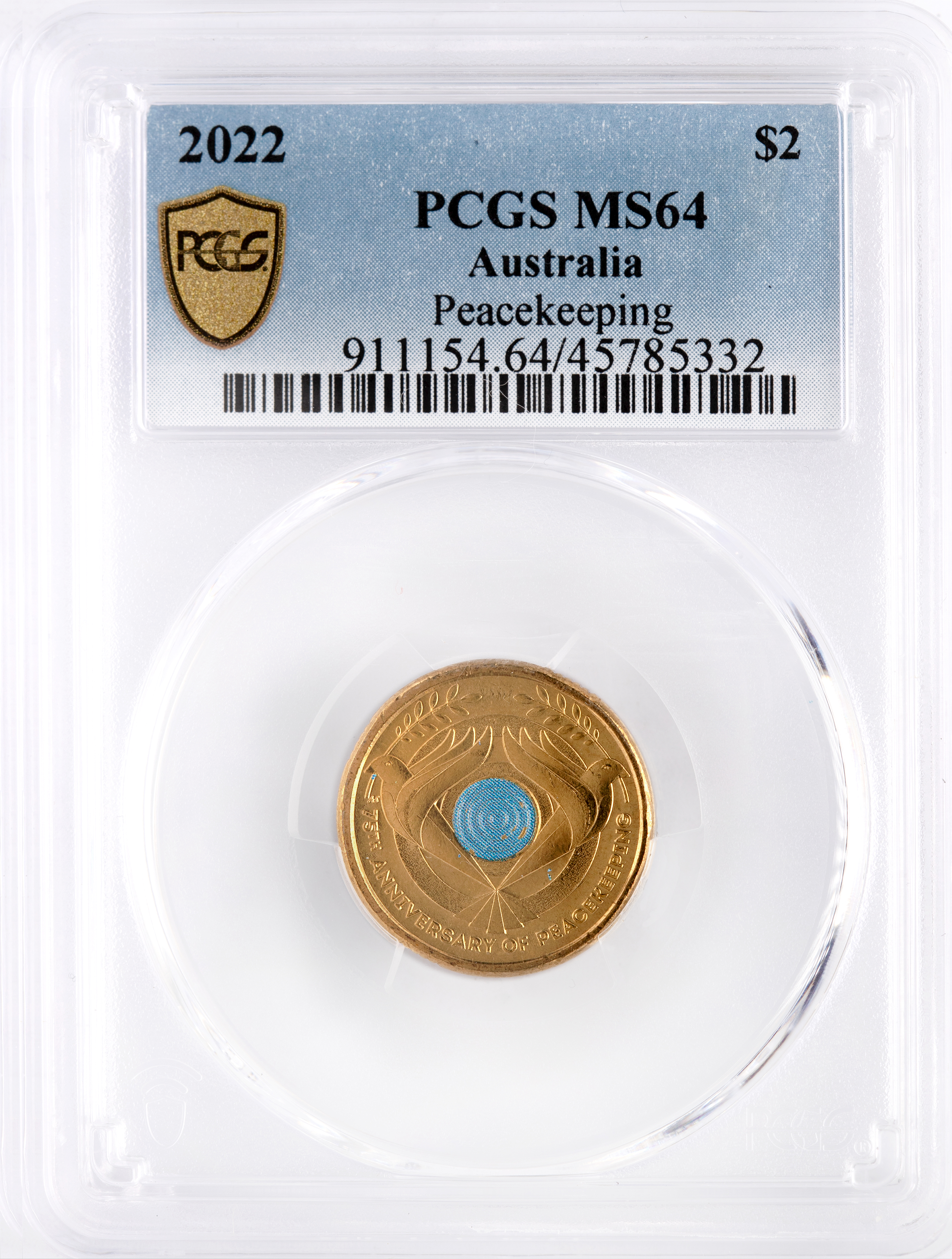 Peacekeeping, Two Dollar, 2022, PCGS MS64
