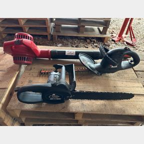 Electric leaf blower, hedge trimmer, and chainsaw