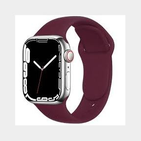 Silicone Strap for Apple Watch - 38mm 40mm and 41mm F1463 - Wine Red - Bar 9902023988727- 51748/10983 ML B1 (S8)