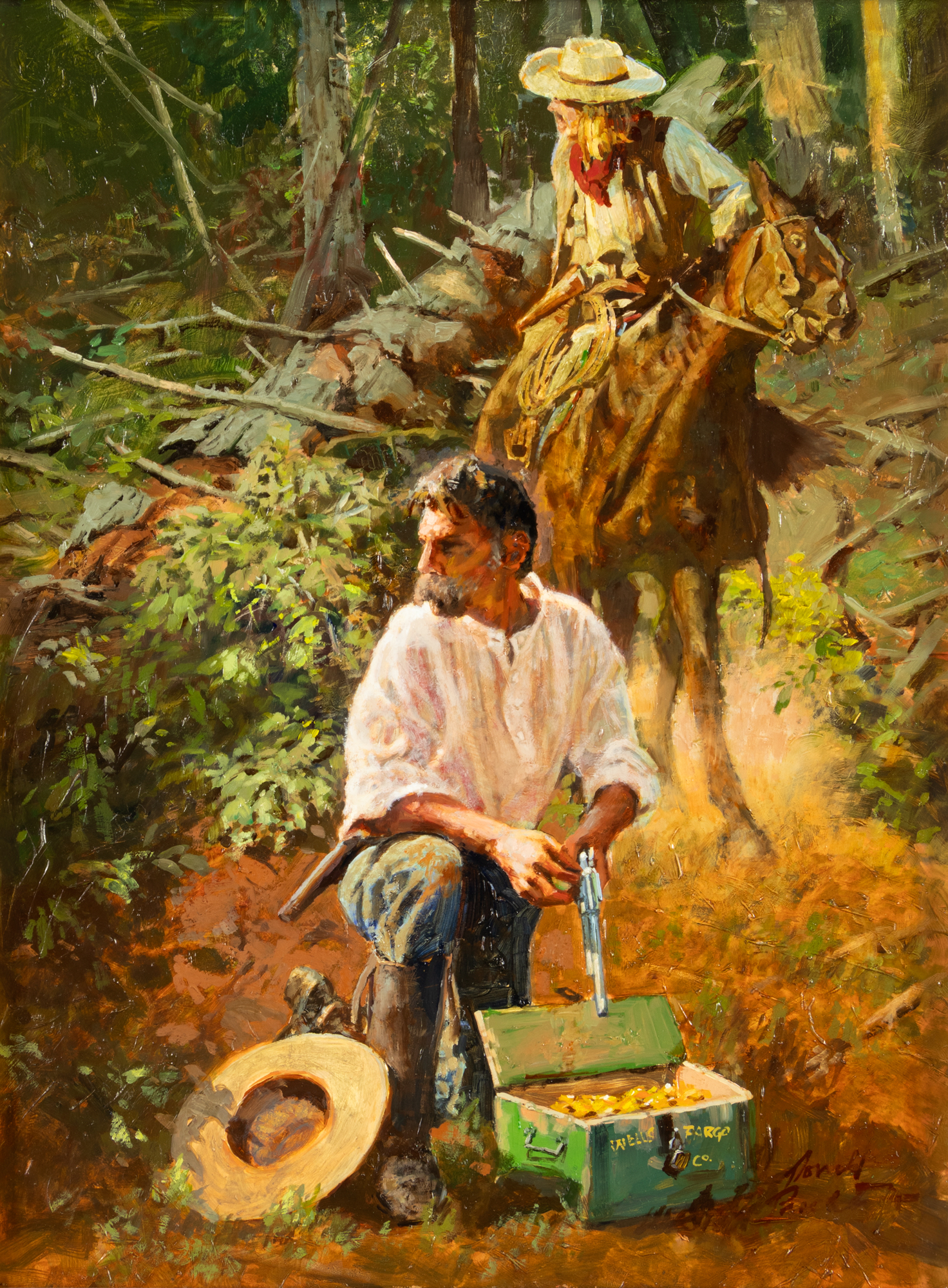 Don Prechtel (1936- ): One Step Ahead of the Posse | Jackson Hole Art ...