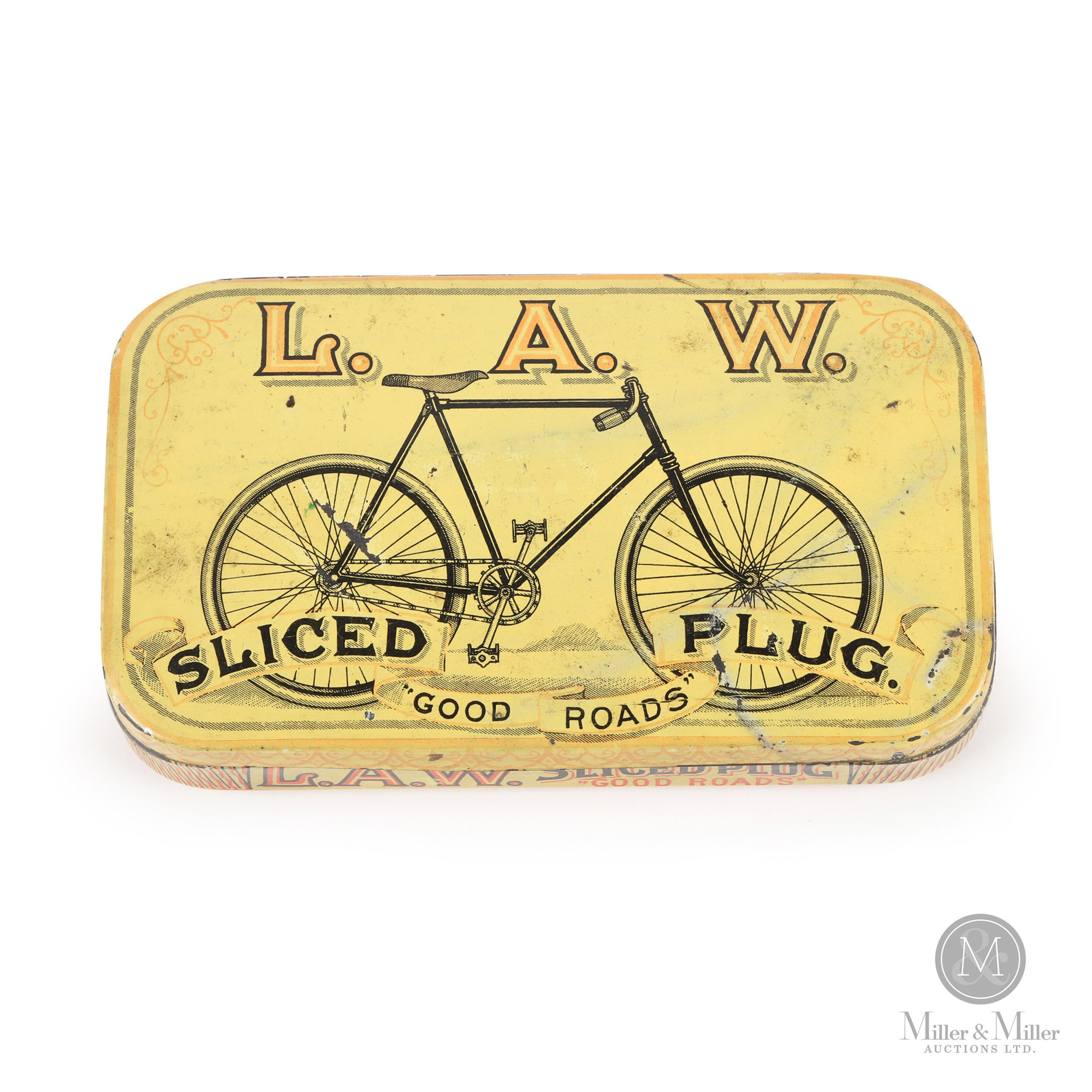 League of American Wheelmen L.A.W. Tobacco Tin | Miller