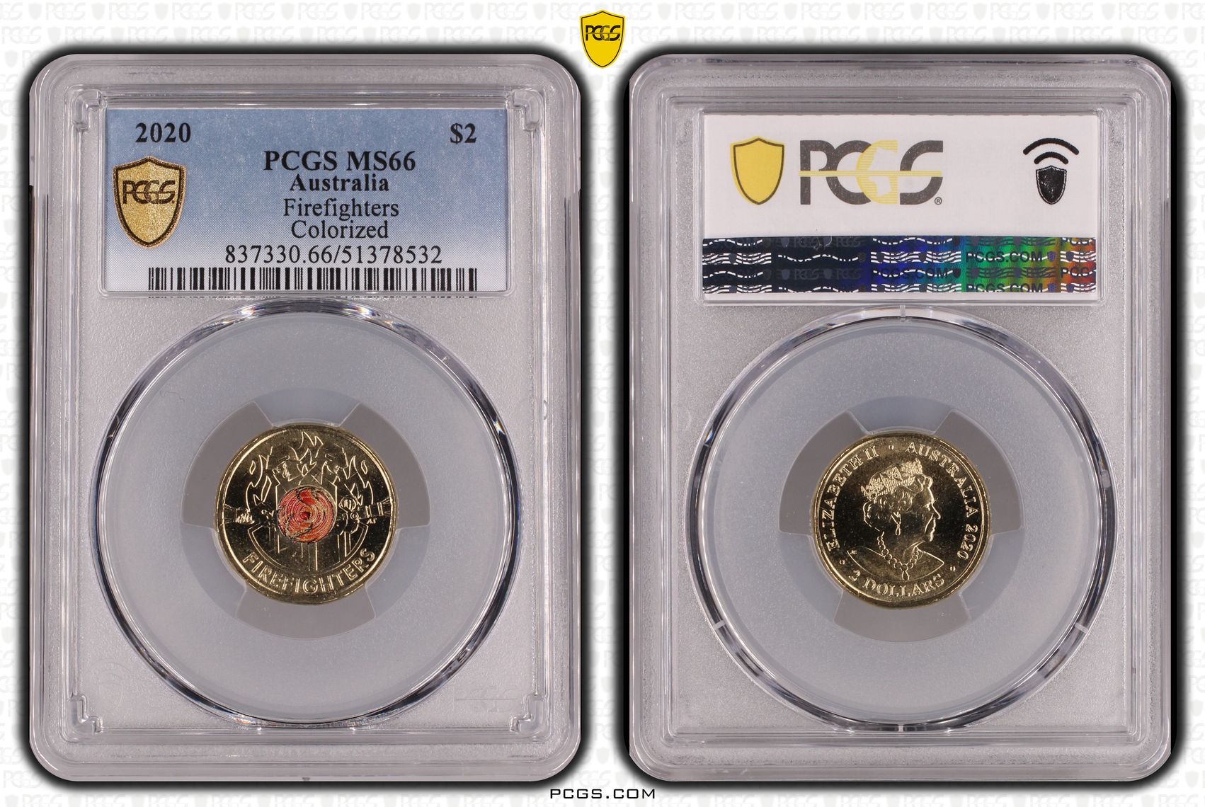 Firefighters Colorized, Two Dollar, 2020, PCGS MS66