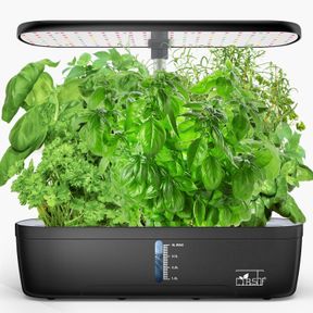 INDOOR GARDEN HYDROPONICS GROWING SYSTEM 12 PODS, INDOOR HERB GARDEN WITH LED GROW LIGHT, ADJUSTABLE HEIGHT UP TO 10.8INCH, HYDROP