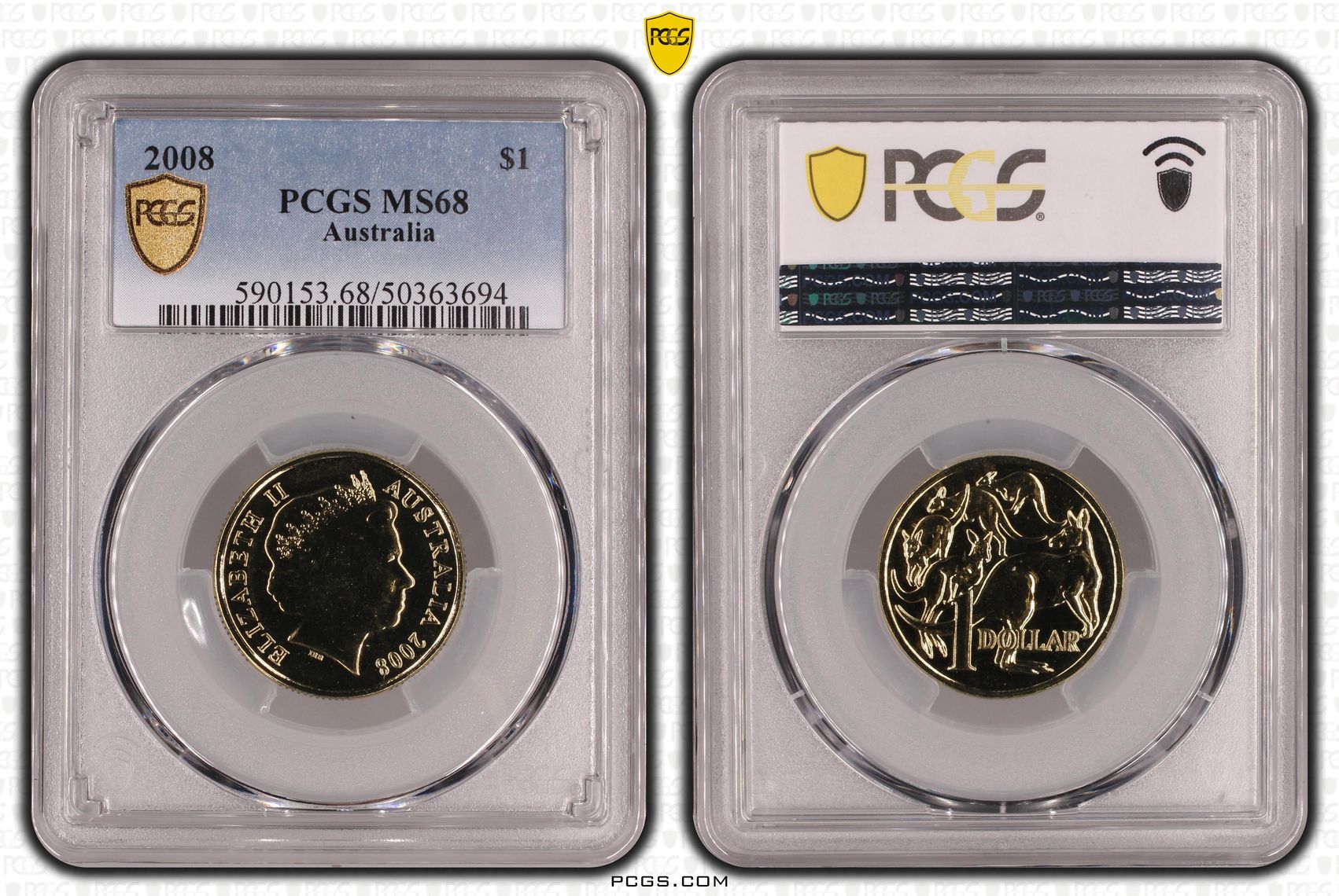 One Dollar, 2008, PCGS MS68