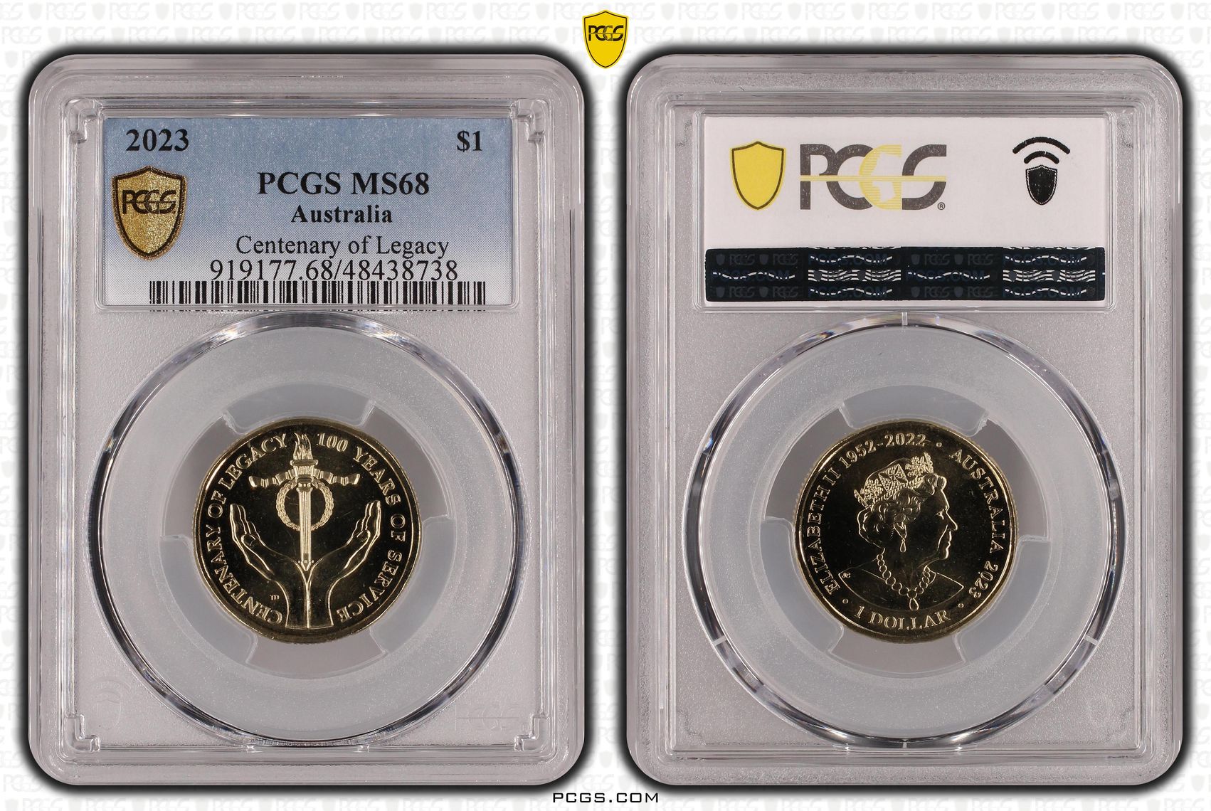 Centenary of Legacy, One Dollar, 2023, PCGS MS68