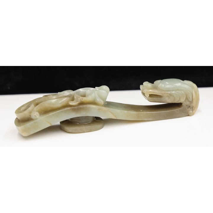 Chinese Ming Jade Large Dragon Belt Hook