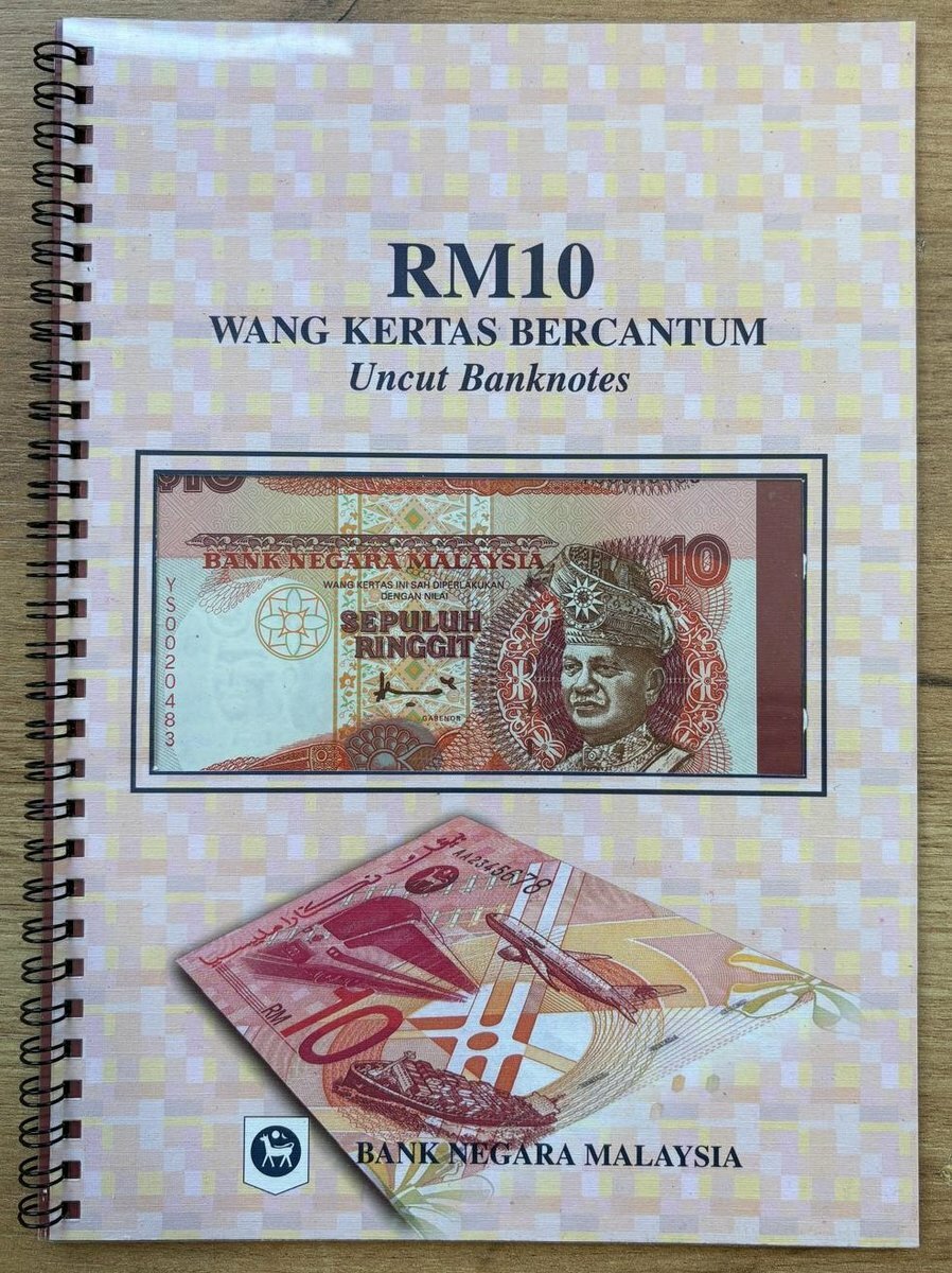 Bank Negara, Malaysia, [6 notes] collectors' booklet of uncut sheet of ...