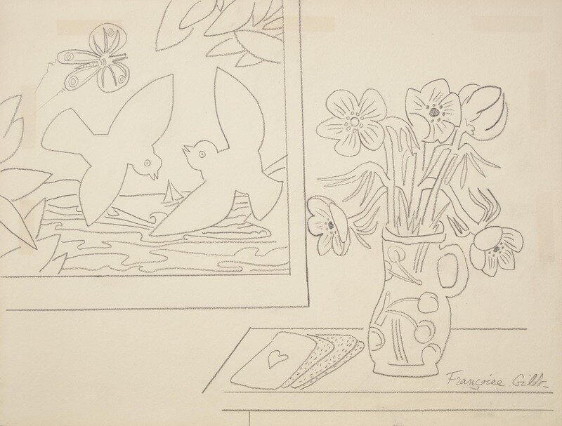 Françoise Gilot
(French, 1921-2023)
Birds and Anemones, 2008