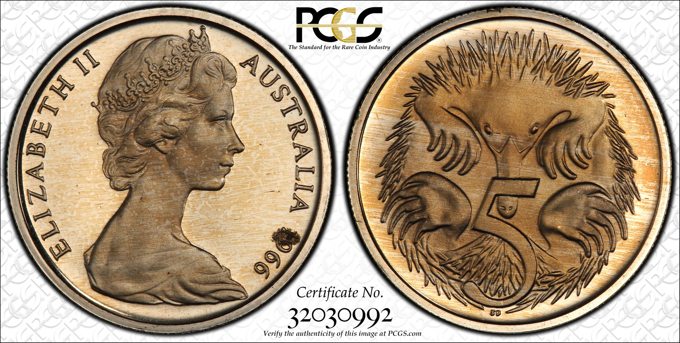 Five Cent, 1966, PCGS PR65DCAM