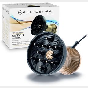 BELLISSIMA ITALIA DIFFON SUPREME DIFFUSER & CURLY HAIR DRYER - XL DIFFUSER FOR QUICK DRYING - COOL BUTTON - ANTI-FRIZZ TECHNOLOGY