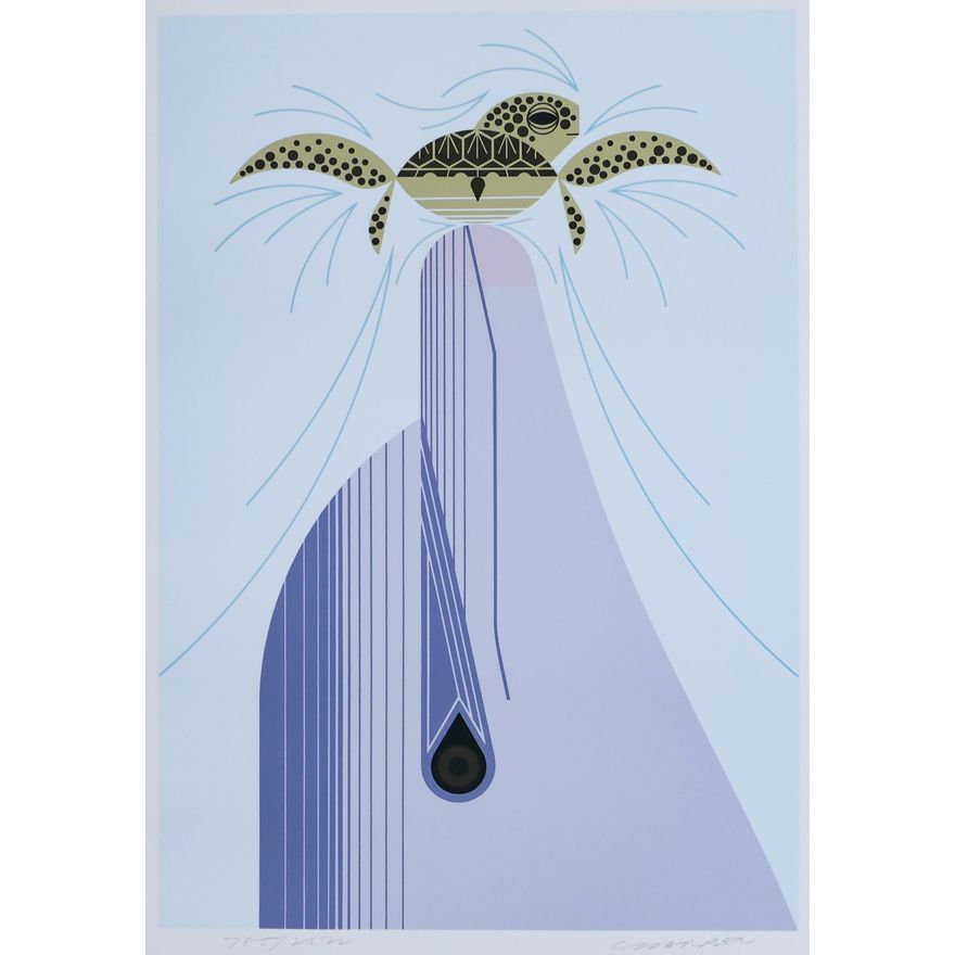 Charley Harper ''Dolfun'' 1977 Serigraph