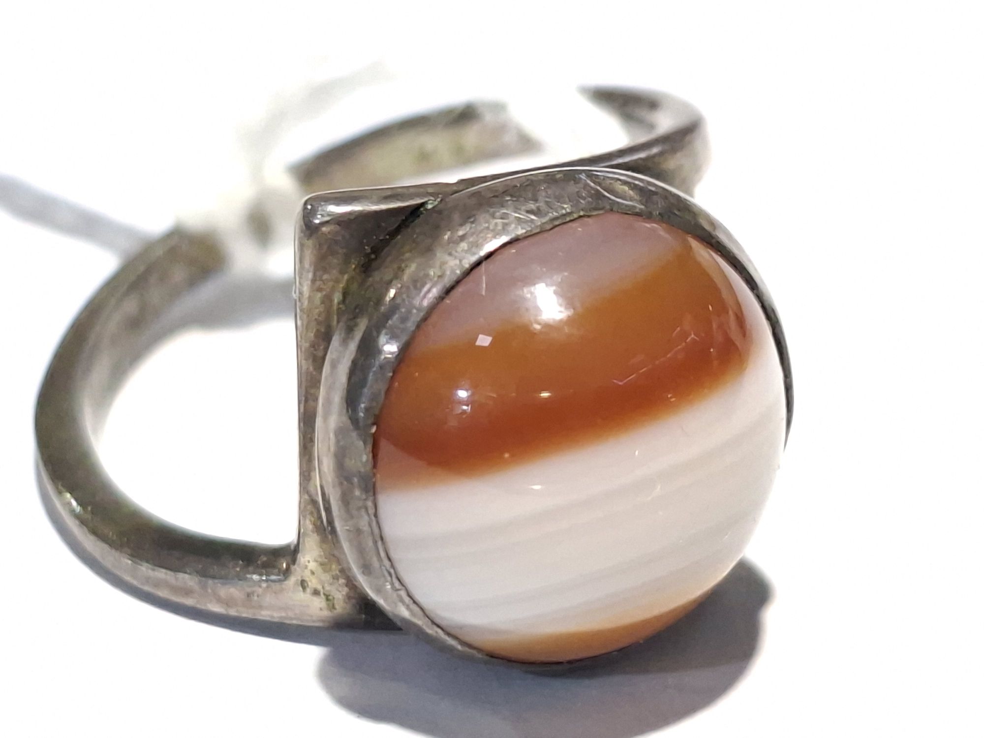 Sterling Silver Agate Ring