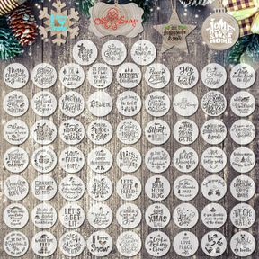 60 PIECES STENCILS FOR PAINTING ON WOOD SMALL REUSABLE STENCIL FLOWER ANIMAL DEER BEAR BUTTERFLY BIRD BEE MOUNTAIN THEMED DIY CRAF