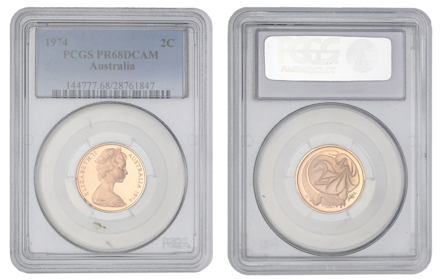 Elizabeth II, Two Cent, 1974, PCGS PR68DCAM
