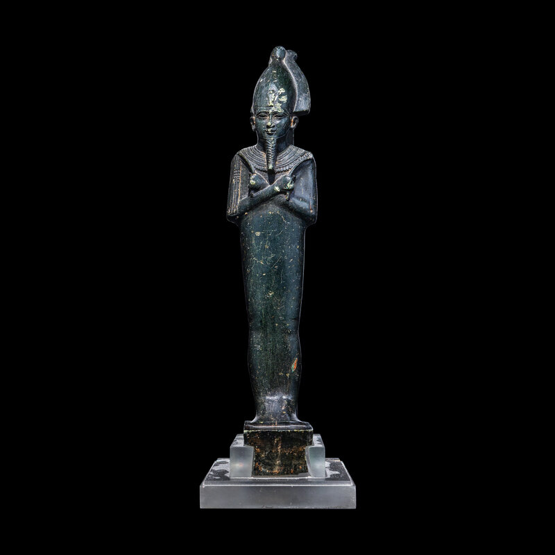 An Egyptian Black Steatite Osiris 