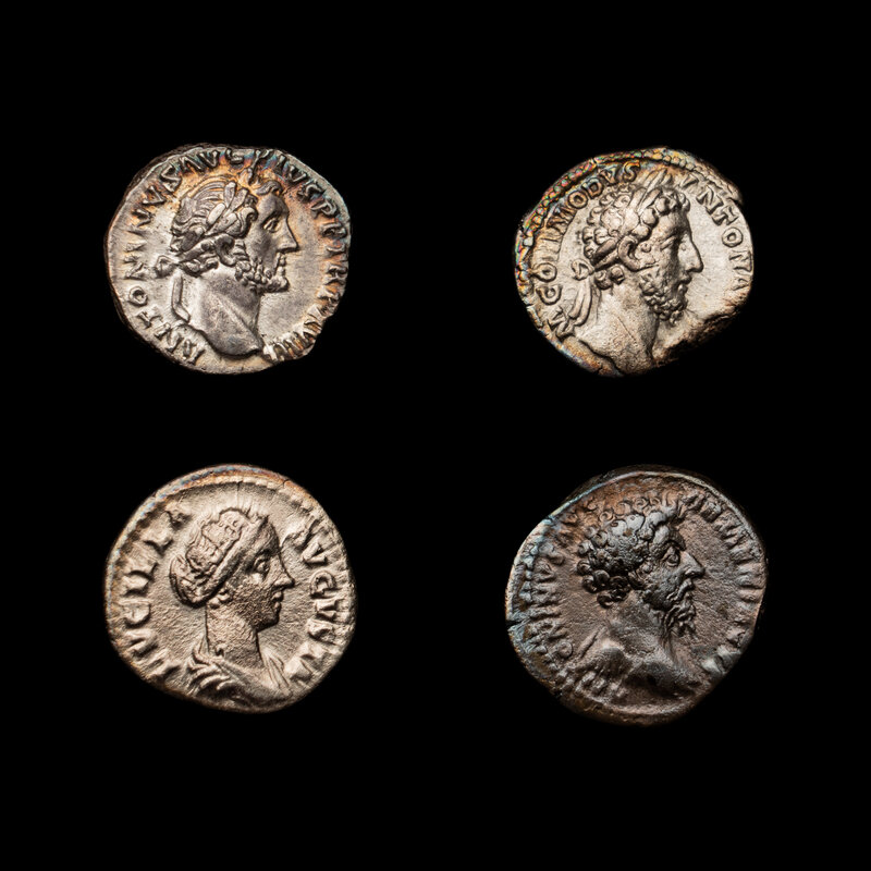 [ANCIENT] ROMAN EMPIRE. Ar Denarius (2nd Century AD). Group of 4 Coins.