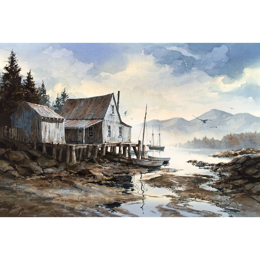 Boating Shack on Hood Canal, Washington by Ian Ramsay (1965- )