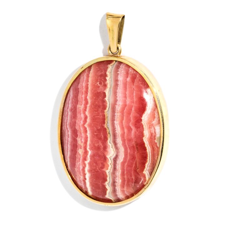 Rhodochrosite 14ct Gold Pendant