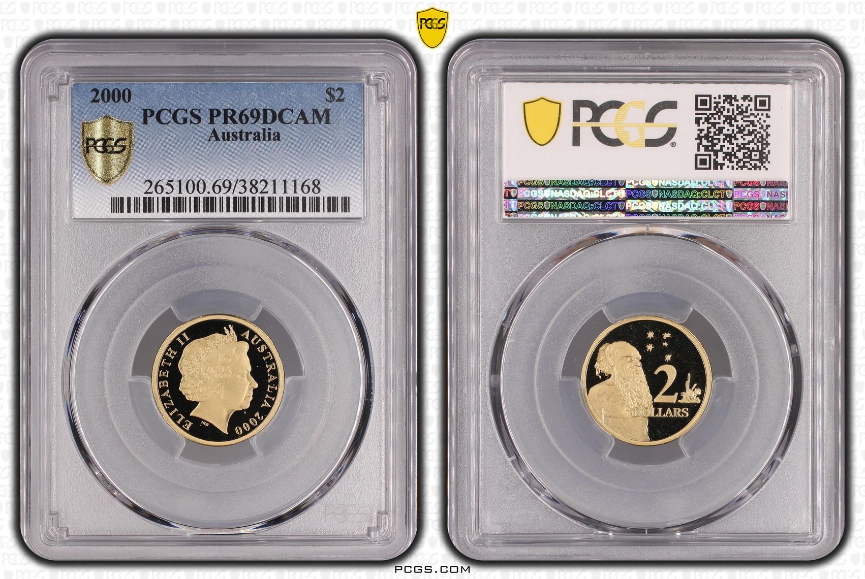 2000 Australia Two Dollar, $2 PCGS - PR69DCAM -168